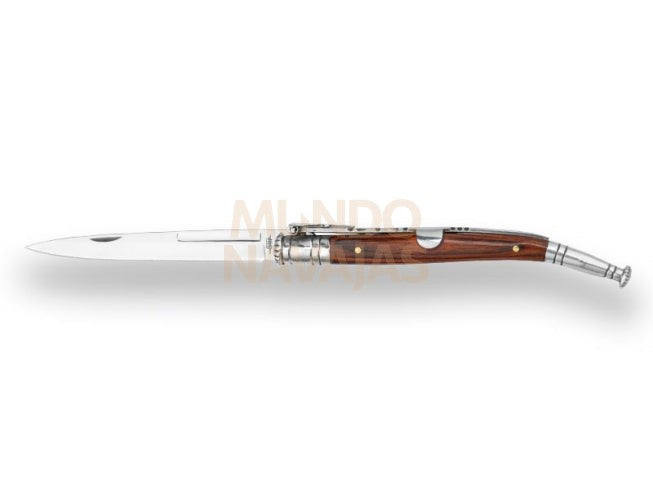 Navaja estilete puño madera hoja 7 cm