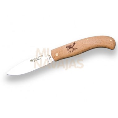 Navaja Joker Antaño mango de haya hoja inox.de 8 cm.motivo ciervo
