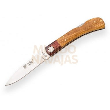 Navaja Joker Breton mango olivo combinado con madera prensada, hoja 8 cm
