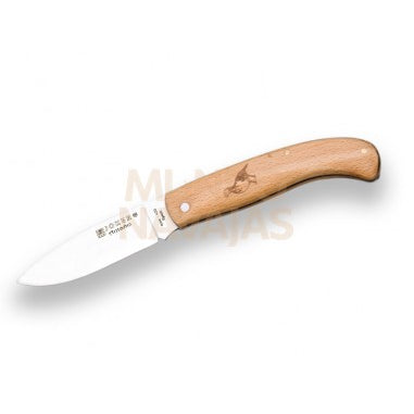 Navaja Joker De antaño mango de haya y hoja inox. de 8 cm. motivo perdiz