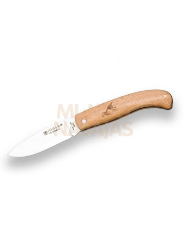 Navaja Joker De antaño mango de haya y hoja inox. de 8 cm. motivo perdiz