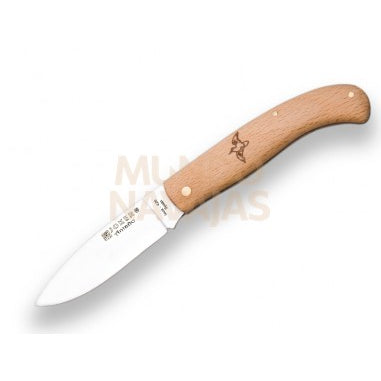 Navaja Joker De antaño mango de haya y hoja inox. de 8 cm.motivo becada.