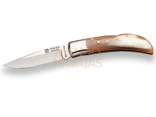 Navaja Joker Pointer cachas de asta de toro y hoja de 7,5 cm