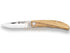 Navaja pistón de bolsillo con cachas en madera de olivo y hoja de 6.5 cm