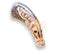 Navaja punta de ciervo tallada a mano,motivo macho montes, hoja 8 cm. incluye estuche.